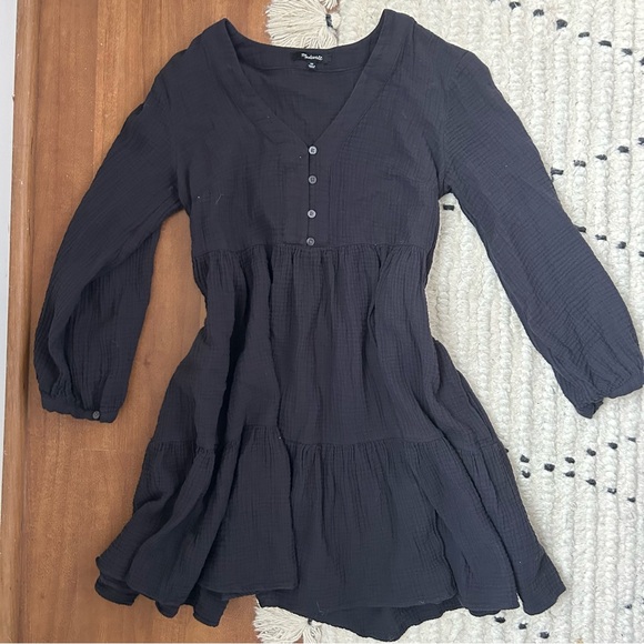 Madewell Lightspun Colette Mini Dress - Size 00 - Picture 2 of 4